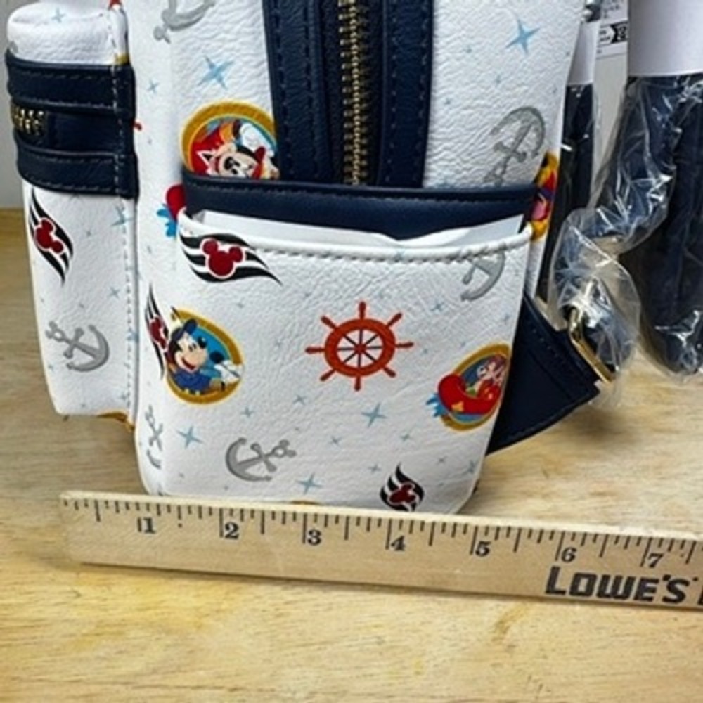 Loungefly Disney‎ Cruise Line Wish Mini Inaugural Sailing Mini Backpack Nautical - Picture 13 of 15